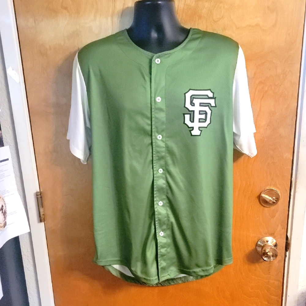 2025‎ SF Giants SGA Minecraft Creeper Jersey Adult Large Movie